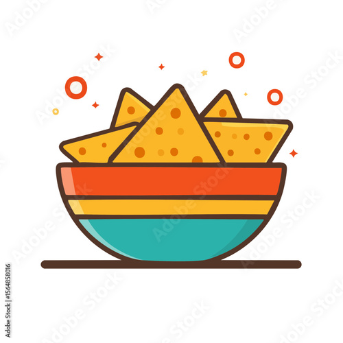 Bowl of Tortilla Chips Icon...