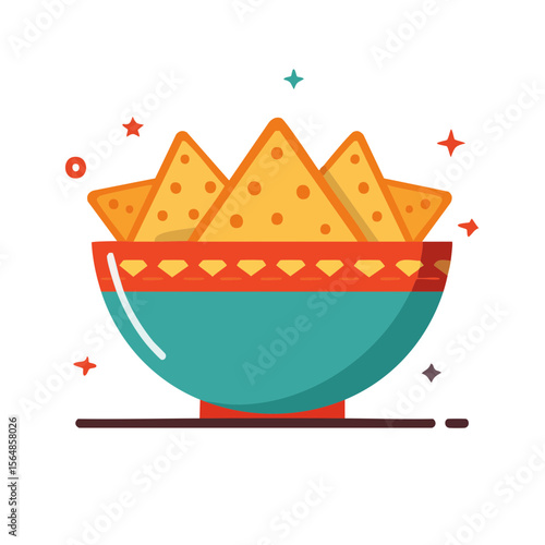 Bowl of Tortilla Chips Icon...