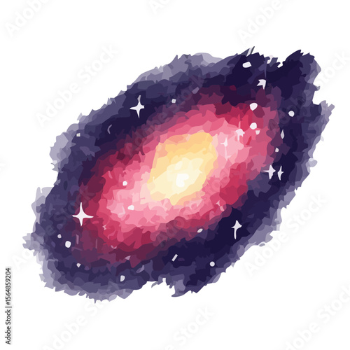 a picture of a galaxy with stars and a bright red center