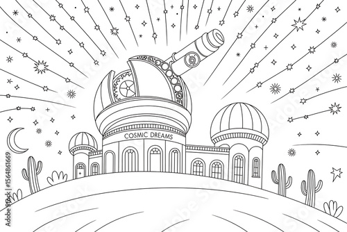 Cosmic observatory, stars, and dreams.