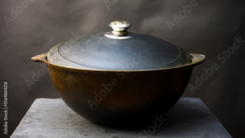 Large cauldron - an oriental saucepan, previously used.