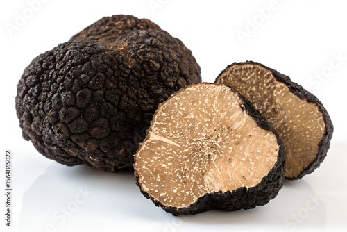 black truffles isolated on white