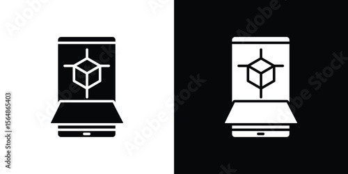 Ar apps icon illustration doodle. Flat illustration vector set