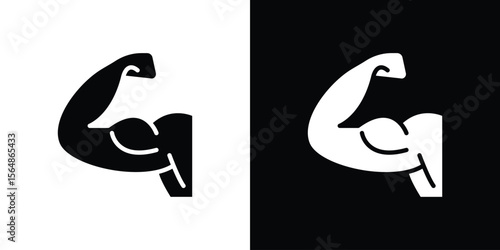 Arm icon illustration doodle. Flat illustration vector set