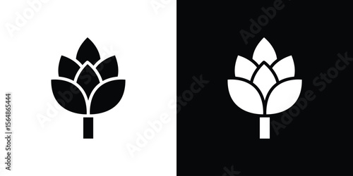 Artichoke icon illustration doodle. Flat illustration vector set
