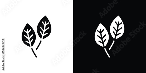 Basil icon illustration doodle. Flat illustration vector set