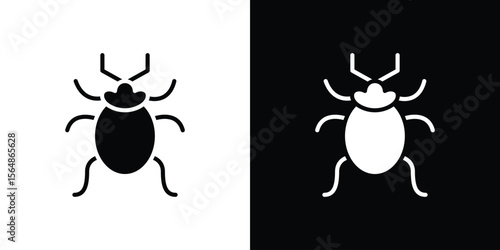 Bedbug icon illustration doodle. Flat illustration vector set