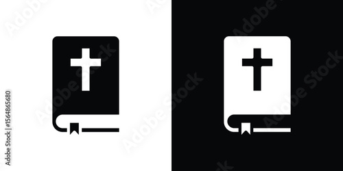 Bible icon illustration doodle. Flat illustration vector set