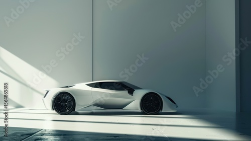 Modern Car Design with Sleek Body and Automotive Detail