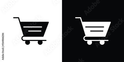 Cart icon illustration doodle. Flat illustration vector set