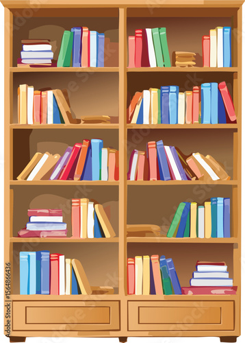 Bookcase Striking a Pose to Show Off Its Shelves