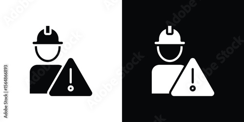 Construction risk icon illustration doodle. Flat illustration vector set