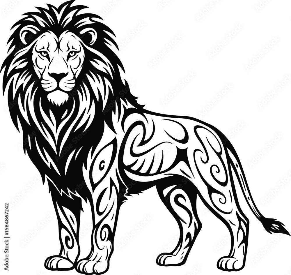 Fototapeta premium lion isolated on white
