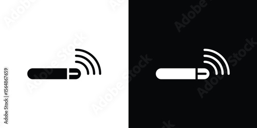 Dog microchip icon illustration doodle. Flat illustration vector set