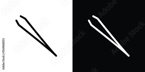Eyebrow tweezers icon illustration doodle. Flat illustration vector set