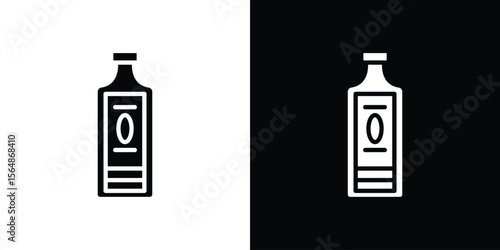 Gin icon illustration doodle. Flat illustration vector set
