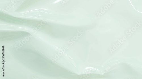 Generative AI, High-Gloss Light Mint Plastic Film Texture