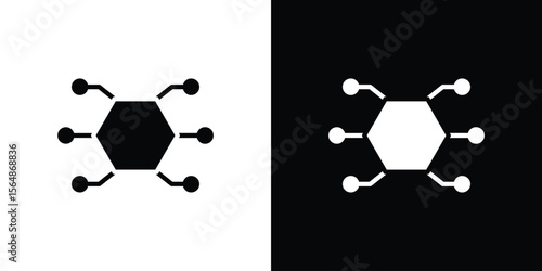 Hub icon illustration doodle. Flat illustration vector set