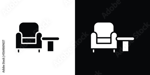 Lounge icon illustration doodle. Flat illustration vector set
