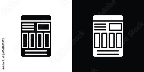 Mood board icon illustration doodle. Flat illustration vector set