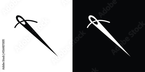 Needle icon illustration doodle. Flat illustration vector set