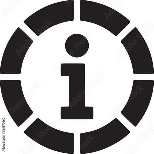 Information icon vector illustration symbol for help support faq and assistance in black and white design on transparent background