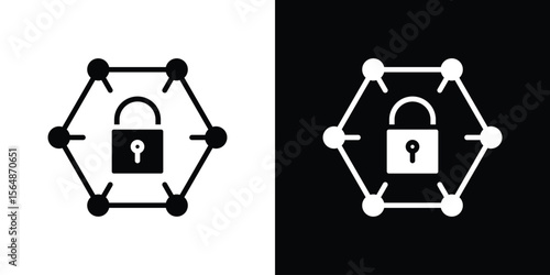 Private network icon illustration doodle. Flat illustration vector set