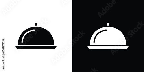 Restaurant Tray icon illustration doodle. Flat illustration vector set