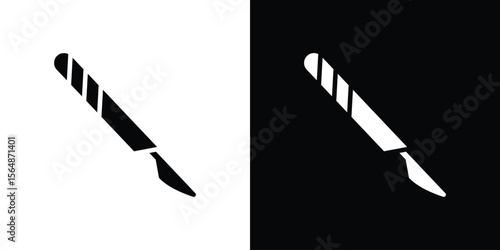 Scalpel icon illustration doodle. Flat illustration vector set