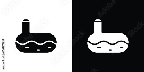 Sewerage tank icon illustration doodle. Flat illustration vector set