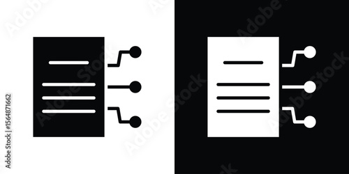 Smart contract icon illustration doodle. Flat illustration vector set