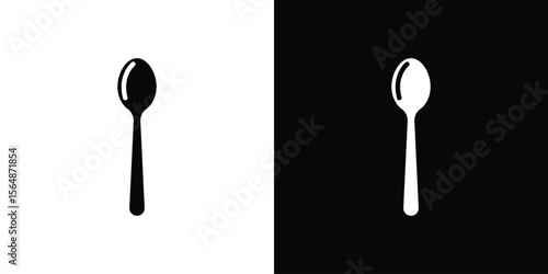 Spoon icon illustration doodle. Flat illustration vector set