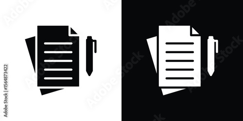 Wills and trusts icon illustration doodle. Flat illustration vector set