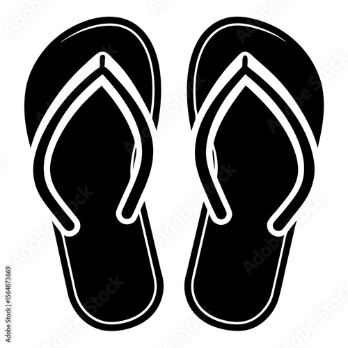 black flip flops