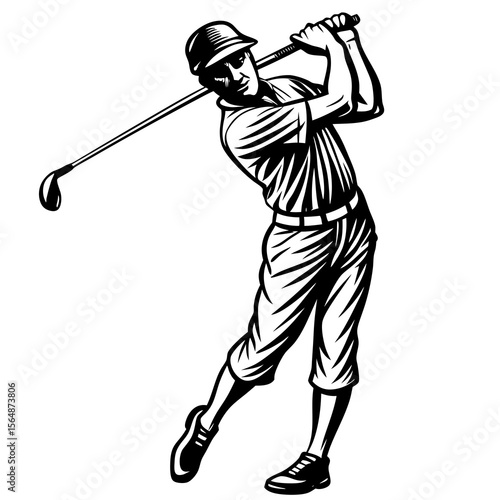 golf player silhouette