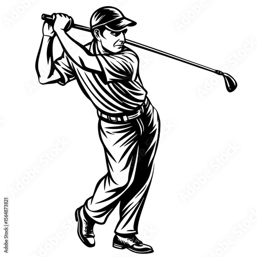 golf player silhouette