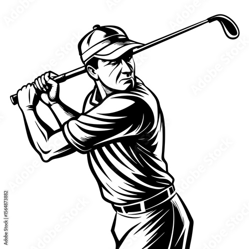 golf player silhouette