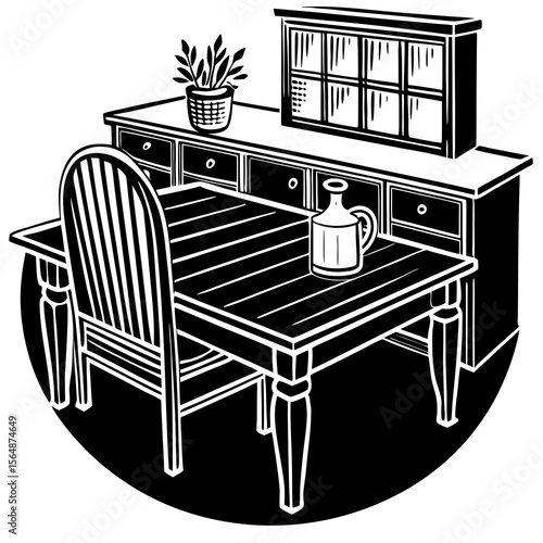 kitchen furniture vector
