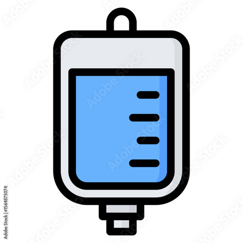 IV Bag Icon, Filled Line style icon vector illustration, Suitable for website, mobile app, print, presentation, infographic and any other project.