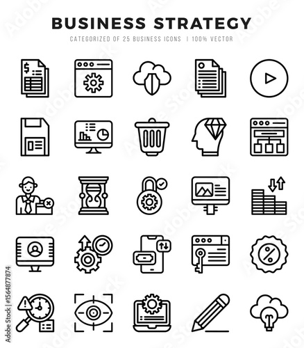 Business Strategy Icon Bundle 25 Icons for Websites and Apps