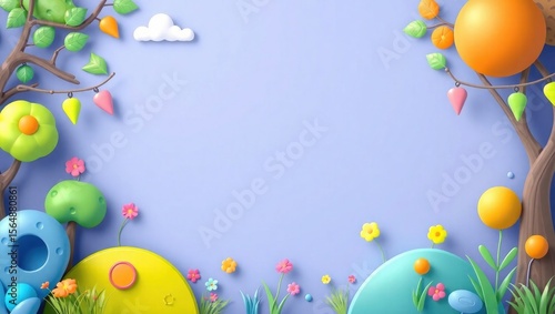 copy space for text background kids playfull concept vector 2d flat