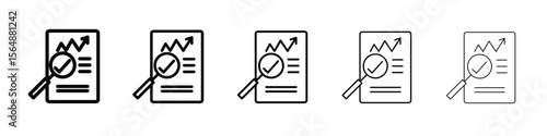 Auditors icon web Vector collection in black strokes