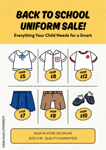 Salinan dari Back to School Flyer in Yellow White Black Style