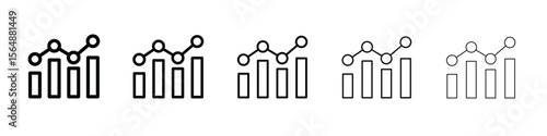 Benchmarking icon web Vector collection in black strokes
