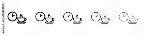 Break icon web Vector collection in black strokes