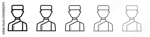 Concierge icon web Vector collection in black strokes