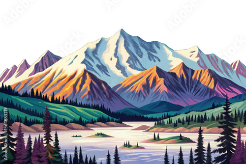 Denali Majesty Alaskan Wilderness and Towering Peaks showcase North America’s raw grandeur rugged Alaskan terrain rising above forests, tundra, glaciers, and wildlife in epic scale