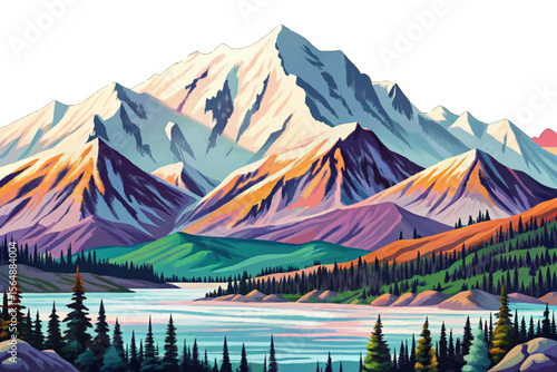 Denali Majesty Alaskan Wilderness and Towering Peaks showcase North America’s raw grandeur rugged Alaskan terrain rising above forests, tundra, glaciers, and wildlife in epic scale