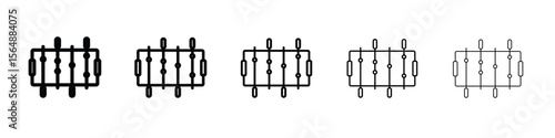 Foosball icon web Vector collection in black strokes