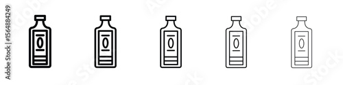 Gin icon web Vector collection in black strokes